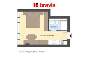 Rent flats 1+Kk 51 m², Brno - Trnitá