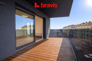 Apartment for rent 3+kk, Brno - Komárov, residence MERIDIEM, new building, terrace, garage space