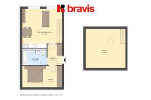 Duplex apartment for rent 3+kk, Brněnská street, Rosice u Brna, new building