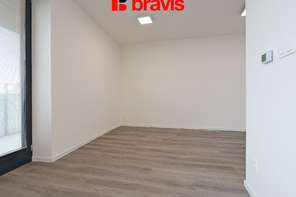 Pronájem pěkného a světlého 1+kk, Brno - Štýřice, ul. Vídeňská, novostavba, terasa, sklep