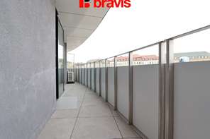 Pronájem pěkného a světlého 1+kk, Brno - Štýřice, ul. Vídeňská, novostavba, terasa, sklep