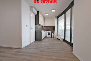 Pronájem pěkného a světlého 1+kk, Brno - Štýřice, ul. Vídeňská, novostavba, terasa, sklep