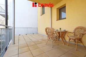 Pronájem prostorného bytu 3+kk, 80 m², ul. Ludmily Konečné, Brno - Štýřice, terasa do vnitrbloku