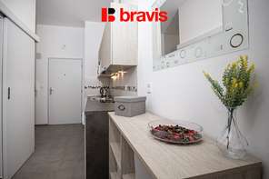 Pronájem bytu 1+1, Brno - Staré Brno, ul. Křížová, zařízený, klidný vnitroblok v blízkosti Mendlova náměstí