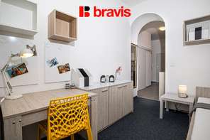 Pronájem bytu 1+1, Brno - Staré Brno, ul. Křížová, zařízený, klidný vnitroblok v blízkosti Mendlova náměstí