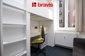 Pronájem bytu 1+1, Brno - Staré Brno, ul. Křížová, zařízený, klidný vnitroblok v blízkosti Mendlova náměstí