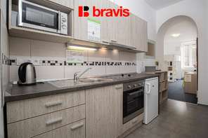 Pronájem bytu 1+1, Brno - Staré Brno, ul. Křížová, zařízený, klidný vnitroblok v blízkosti Mendlova náměstí