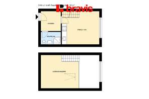 Pronájem mezonetového bytu 2+kk, ul. Bratří Sapáků, Brno - Líšeň, sklep, parkovací stání