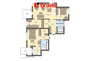 Prodej prostorného bytu 5+kk, dva balkóny a dvě garážové stání – Brno Líšeň