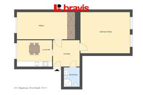 Pronájem bytu 2+1, Brno - střed, ulice Bayerova, dobrá dostupnost do centra města