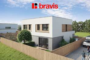 Prodej moderního, nízkoenergetického domu pro náročné klienty, 4+KK, 102,1m², Brno -Tuřany, 2 terasy, parkování