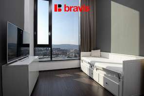 Luxusní penthous 6+kk k pronájmu, ul. Šumavská, Brno - Veveří, 18. patro, panoramatický výhled