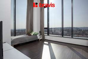 Luxusní penthous 6+kk k pronájmu, ul. Šumavská, Brno - Veveří, 18. patro, panoramatický výhled