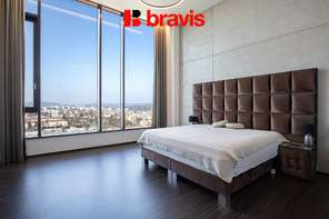 Luxusní penthous 6+kk k pronájmu, ul. Šumavská, Brno - Veveří, 18. patro, panoramatický výhled