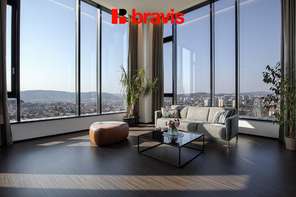 Luxusní penthous 6+kk k pronájmu, ul. Šumavská, Brno - Veveří, 18. patro, panoramatický výhled