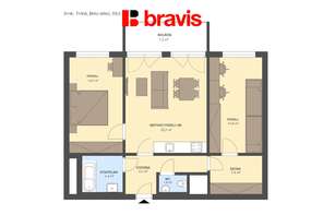 Pronájem nadstandardního bytu 3+kk s balkonem, garážovým stáním a sklepem, Palác Trnitá, Brno centrum