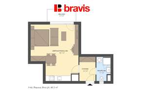 Pronájem bytu 1+kk, ulice Řepova, parkovací stání v ceně, terasa, novostavba, sklep