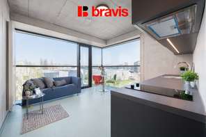 BEZ PROVIZE, Pronájem 1+kk s balkonem, Brno - Trnitá, ulice Dornych, polyfunkční rezidence