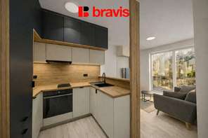 Pronájem 1+kk, ul. Dornych, Brno - Komárov, zařízený, balkon, v blízkosti centra