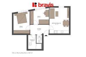 Prodej bytu 3+kk v novostavbě, ul. Branka, Brno - Komín