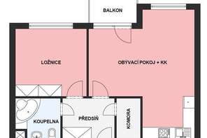 Pronájem bytu 2+kk, ul. Leskauerova, Brno - Líšeň,  balkon, možnost garážového stání