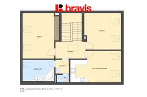 Prodej útulného mezonetového bytu 4+kk ,113 m² s parkovacím stáním , Jinačovice u Brna, klimatizován