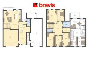Prodej luxusního, nízkoenergetického rodinného domu 6+kk a 3+kk, ulice Wolkerova v srdci Mikulova s výjimečným výhledem, 2x dvojgaráž, nadstandardní vybavení
