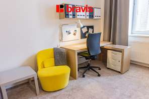 Pronájem bytu 1+1, Brno - Staré Brno, ul. Křížova, zařízený, klidný vnitroblok v blízkosti Mendlova náměstí