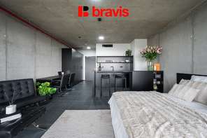 Pronájem bytu 1+kk v novostavbě, Brno - Žabovřesky, ulice Královopolská, internet v ceně