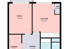 Pronájem bytu 1+1, Brno-Kohoutovice, ul. Chalabalova, výtah, lodžie, šatna, sklep, klidná lokalita