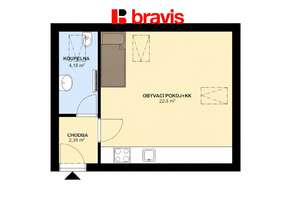 Pronájem bytu 1+kk, ul. Tyršova, Brno - Královo Pole, v blízkosti Technologického parku