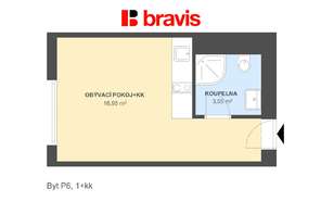Pronájem bytu 1+kk, Popůvky u Brna, zařízený