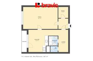 Prodej bytu 1+1 44 m², ul. Horácké náměstí, Brno - Řečkovice, balkon, sklep, klidná lokalia