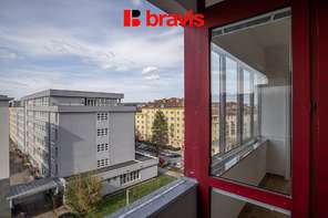 Pronájem bytu 2+kk, ul. Zahradníkova, Brno - Veveří, výborná lokalita, pracovna, balkon, sklep