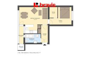 Pronájem bytu 2+kk, ul. Zahradníkova, Brno - Veveří, výborná lokalita, pracovna, balkon, sklep