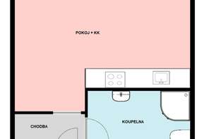 Pronájem bytu 1+kk, ul. Tyršova, Brno - Královo Pole, částečně zařízený, zahrada