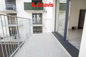 Pronájem bytu 1+kk, Brno - Trnitá, ul. Křenová, novostavba, balkon, výborná dostupnost do centra