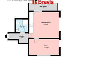 Sublease of a 2-bedroom apartment, Úpatní street, Brno - Nový Lískovec, terrace, air conditioning, possibility of reserved parking