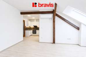 Pronájem velmi pěkného bytu 2+kk, Brno - střed, ulice Koliště, novostavba, klimatizace, podkrovní byt, centrum města