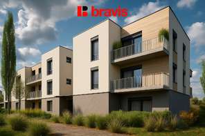 Prodej moderní, nízkoenergetické novostavby, byt 4+kk, 80,9m², Tuřany, zahrada 100,9m², dvě terasy, možnost sklepa a parkování