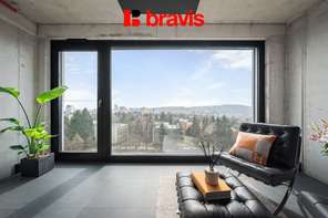 Pronájem 2+kk, Brno - Žabovřesky, ulice Královopolská, lodžie, výhled