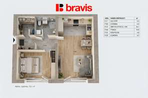 Prodej moderního, prostorného ateliéru 2+kk, 73m², šatna, parkovací stání, Lipůvka u Brna