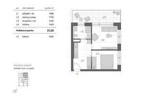 Prodej nadstandardního moderního bytu 2+kk, 49 m², Brno - Horní Heršpice, balkon, sklep