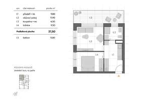 Prodej nadstandardního, moderního bytu 2+kk, 49 m², balkon, sklep, Brno - Horní Heršpice, parkování