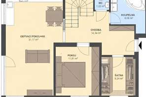 Prodej nízkoenergetického RD 4+kk (126m²), Želešice u Brna, prostorná šatna, garáž (29m²), zahrada, v blízkosti lesa
