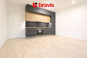 Pronájem luxusní novostavby bytu 2+kk, ul. Neumannova, Brno - Masarykova čtvrť, terasa, zahrada, šatna, klimatizace, garážové stání v ceně