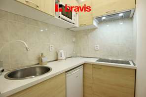 Pronájem zařízeného bytu 1+1, Brno - Veveří, ulice Bayerova, lodžie