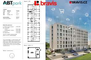 Pronájem bytu 1+kk 35 m², ulice Bohunická, Brno - Horní Heršpice, ABT Park, parkování, sklepní kóje
