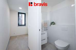 Pronájem studia 1+kk, Brno - Zábrdovice, ul. Příkop, novostavba, klimatizace, sklep