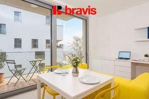 Pronájem bytu 1+kk, Brno - Pisárky, Vinařská ulice, zařízený, balkon, sklep, garážové stání